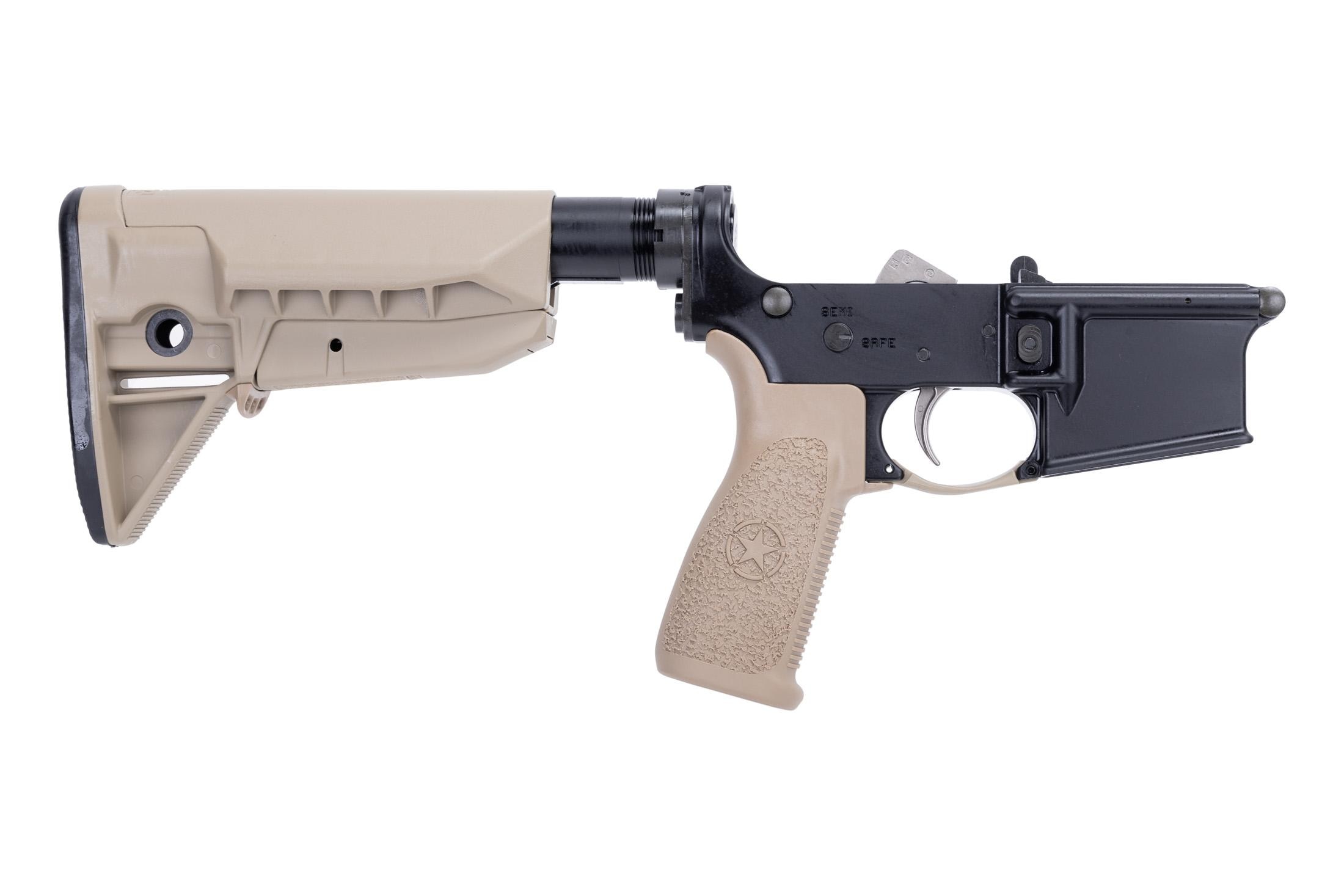Bravo Company Manufacturing MK2 AR-15 Lower Receiver with Mod 0 SOPMOD Stock - Complete Lower - FDE